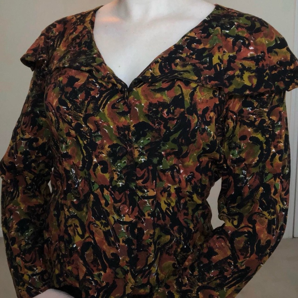 Multicolor Abstract Women Top
